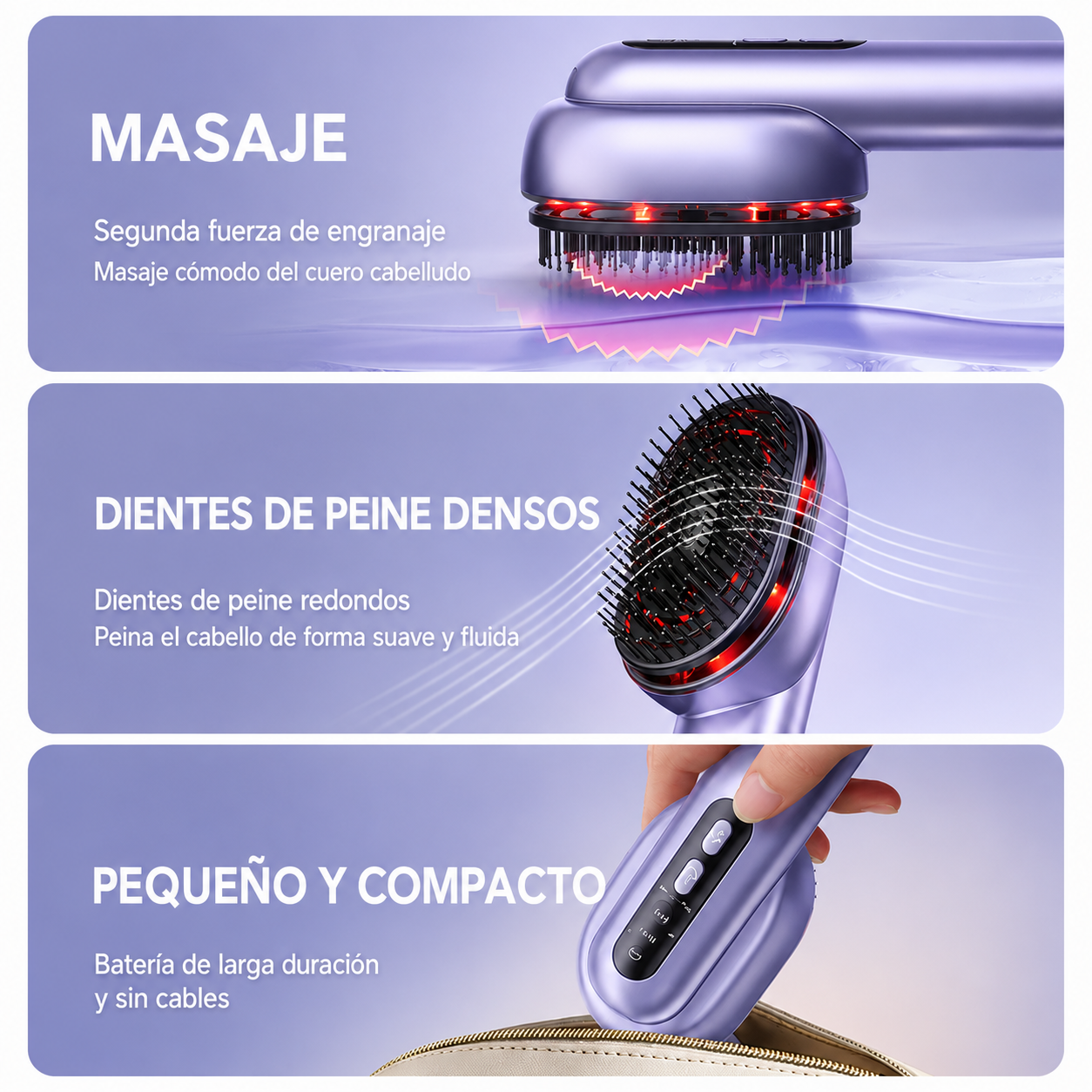 Cepillo masajeador eléctrico